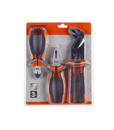 SET 3 PINCES ALYCO ORANGE SOUS BLISTER