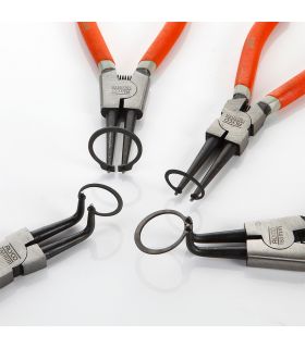 SET 4 PINCES SEEGER ALYCO ORANGE 180 MM BLISTER