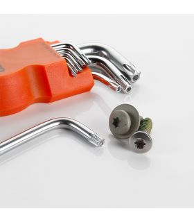 SET DE 9 CLÉS TORX INVIOLABLES AVEC SUPPORT PLASTIQUE ALYCO ORANGE