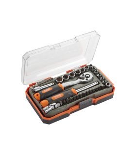 SET DE CLÉS À DOUILLES ET ACCESSOIRES 1/4" 35 PCS ALYCO ORANGE