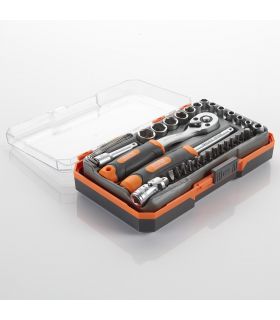 SET DE CLÉS À DOUILLES ET ACCESSOIRES 1/4" 35 PCS ALYCO ORANGE