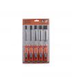 Set De 5 Burins Manche Composite Sous Blister Alyco Orange 171238