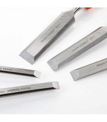 SET DE 5 BURINS MANCHE COMPOSITE SOUS BLISTER ALYCO ORANGE