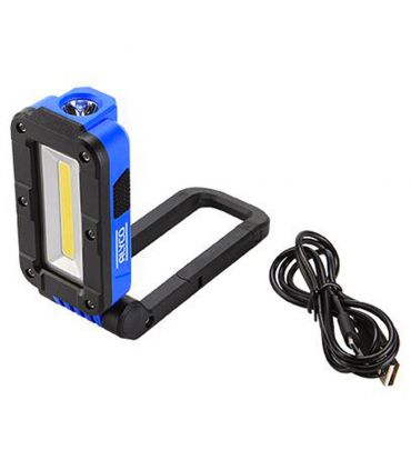 LAMPE DE POCHE RECHARGEABLE BIFOCALE PLIABLE 3W COB IP54 ALYCO