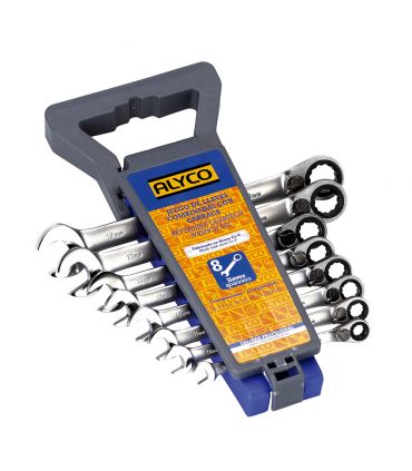 SET DE 8 CLÉS MIXTES À CLIQUET 8-19 MM