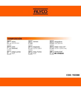 SET DE DOUILLES ET ACCESSOIRES 48 PCS 1/2" ALYCO ORANGE