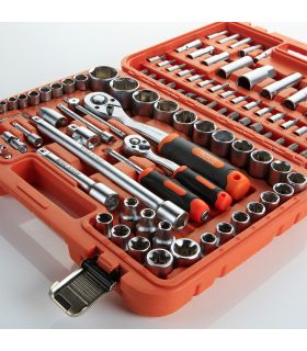 SET DE CLÉS ET ACCESSOIRES 110 PCS DE 1/2" - 1/4" ALYCO ORANGE