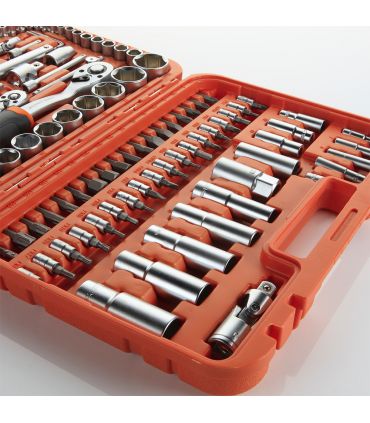 SET DE CLÉS ET ACCESSOIRES 110 PCS DE 1/2" - 1/4" ALYCO ORANGE