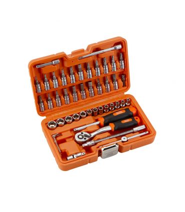 SET DE CLÉS À DOUILLE ET ACCESSOIRES DE 1/4" 46 PIÈCES ALYCO ORANGE