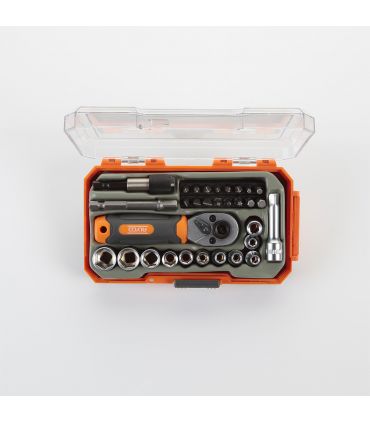 SET DE DOUILLES ET ACCESSOIRES 31 PCS 1/4" ALYCO ORANGE