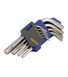 SET DE 9 CLÉS ALLEN AVEC SUPPORT PLASTIQUE 1,5-10 MM