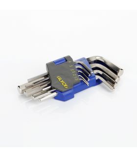 SET DE 9 CLÉS ALLEN AVEC SUPPORT PLASTIQUE 1,5-10 MM
