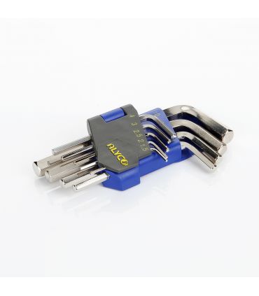 SET DE 9 CLÉS ALLEN AVEC SUPPORT PLASTIQUE 1,5-10 MM