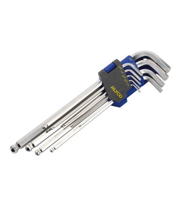 SET DE CLÉS ALLEN LONGUES À BOULE S/PLAST POUCES