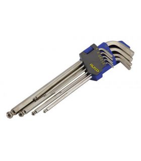 SET DE CLÉS ALLEN LONGUES À BOULE S/PLAST POUCES