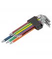 Set De 9 Clés Torx Inviolables Multicolores Alyco 193148