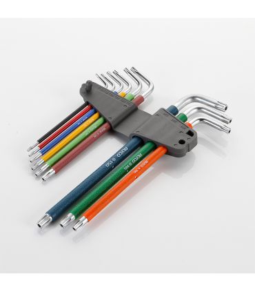 SET DE 9 CLÉS TORX INVIOLABLES MULTICOLORES