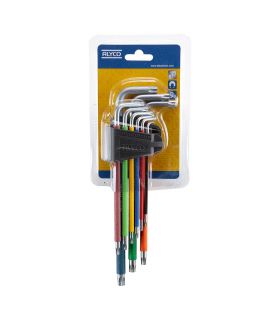 SET DE 9 CLÉS TORX INVIOLABLES MULTICOLORES