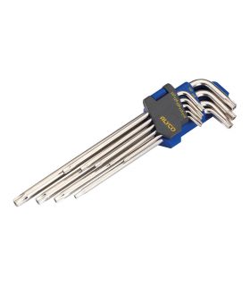 SET DE 9 CLÉS ANGULAIRES TORX EXTRA-LONGUES INVIOLABLES