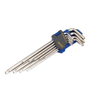 SET DE 9 CLÉS ANGULAIRES TORX EXTRA-LONGUES INVIOLABLES