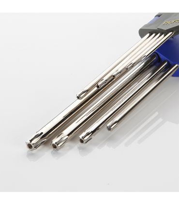 SET DE 9 CLÉS ANGULAIRES TORX EXTRA-LONGUES INVIOLABLES