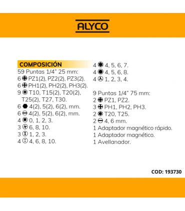 SET POINTES ET ADAPTATEURS 71 PCS