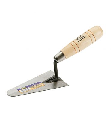 TRUELLE SOUDÉE À BOUT ROND 125x70 MM AVEC MANCHE EN BOIS ALYCO