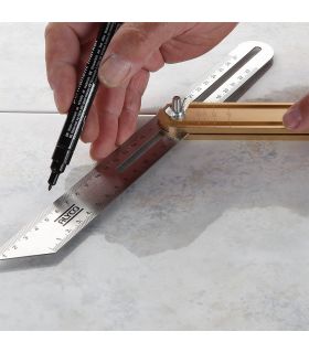 FAUSSE ÉQUERRE EN INOX 300 MM MANCHE ALUMINIUM ALYCO