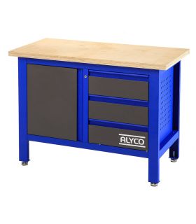 TABLE DE TRAVAIL 3 TIROIRS+PORTE 1000x600x865 MM