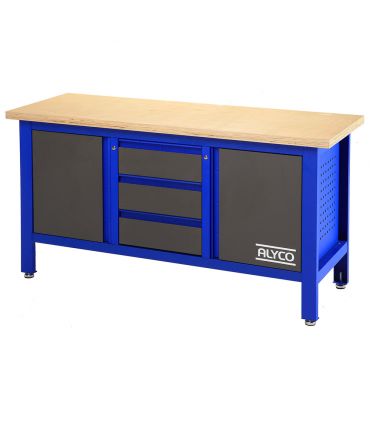 TABLE DE TRAVAIL 3 TIROIRS+PORTE 1690x600x865 MM