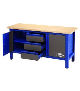 TABLE DE TRAVAIL 3 TIROIRS+PORTE 1690x600x865 MM