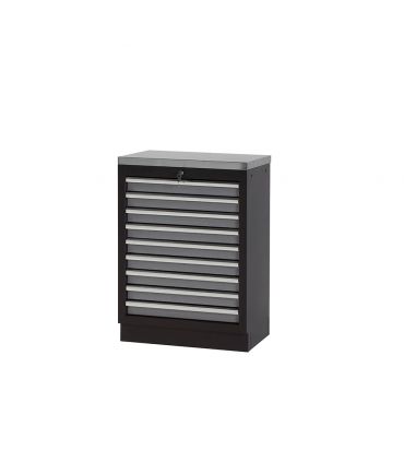 ARMOIRE DE BASE 9 TIROIRS BASE ACIER INOX