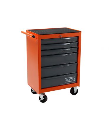 GRAND CHARIOT ALYCO ORANGE 6 TIROIRS 680x460x1020 MM