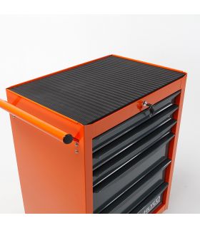 GRAND CHARIOT ALYCO ORANGE 6 TIROIRS 680x460x1020 MM