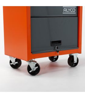 CHARIOT ALYCO ORANGE PORTE 2 TIR. 678x459x702 MM
