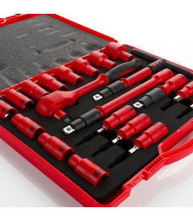 SET CLÉ A DOUILLE 1/2" 20 PIÈCES ISOLÉES