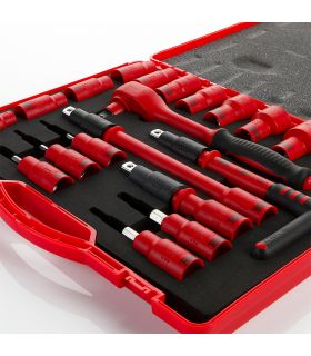 SET CLÉ A DOUILLE 1/2" 20 PIÈCES ISOLÉES