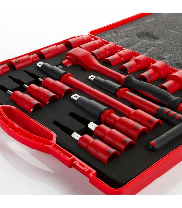 SET CLÉ A DOUILLE 1/2" 20 PIÈCES ISOLÉES