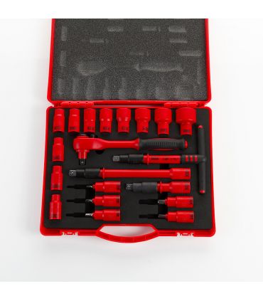 SET CLÉ A DOUILLE 1/2" 20 PIÈCES ISOLÉES