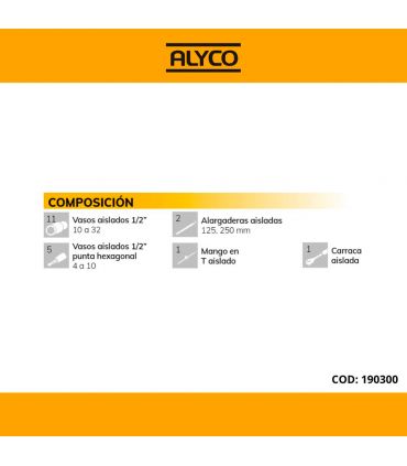 SET CLÉ A DOUILLE 1/2" 20 PIÈCES ISOLÉES