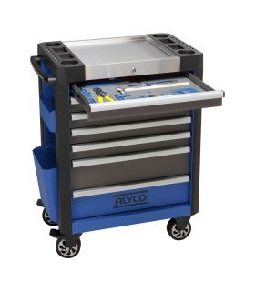 CHARIOT MÉTALLIQUE RENFORCÉ 7 TIROIRS AVEC OUTILS ALYCO