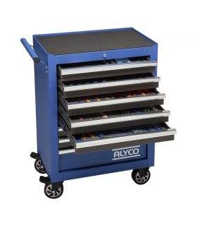 CHARIOT MÉTALLIQUE 8 TIROIRS AVEC OUTILS ALYCO