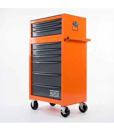 ENSEMBLE CHARIOT 170860 + COFFRE 170875 ALYCO ORANGE