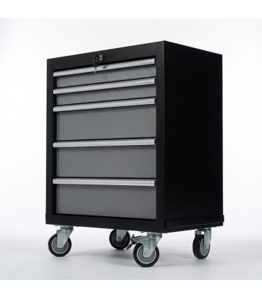 BASE MÉTALLIQUE DE 5 TIROIRS AV/ROUES ENSEMBLE
