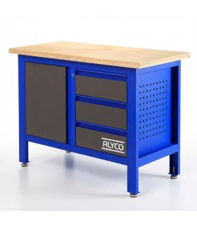 TABLE DE TRAVAIL 3 TIROIRS+PORTE 1000x600x865 MM