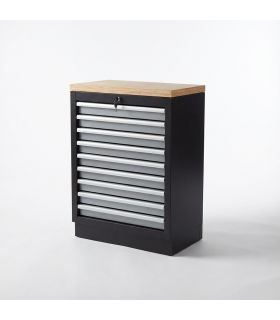 ARMOIRE DE BASE 9 TIROIRS BASE BOIS