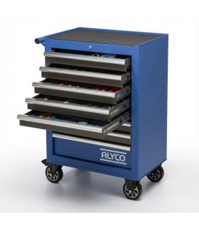 CHARIOT MÉTALLIQUE 8 TIROIRS AVEC OUTILS ALYCO