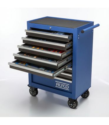 CHARIOT MÉTALLIQUE 8 TIROIRS AVEC OUTILS ALYCO