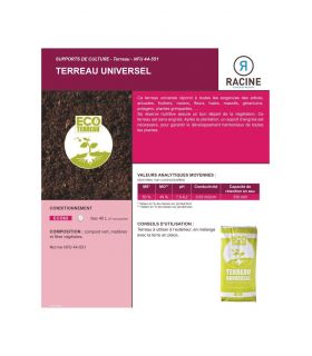 Terreau économique universel 100% naturel 60 sacs de 40 litres pour fleurs arbustes