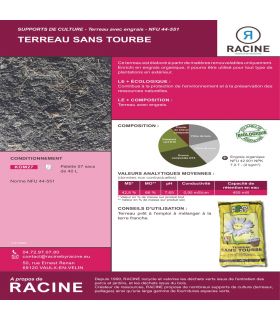 Terreau sans tourbe prêt à l'emploi, 57 sacs de 40 L - KOM27-57x40